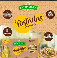 Load image into Gallery viewer, Tostadas Horneadas de Maíz Blanco, Sanissimo, Paquete de 3, 648g