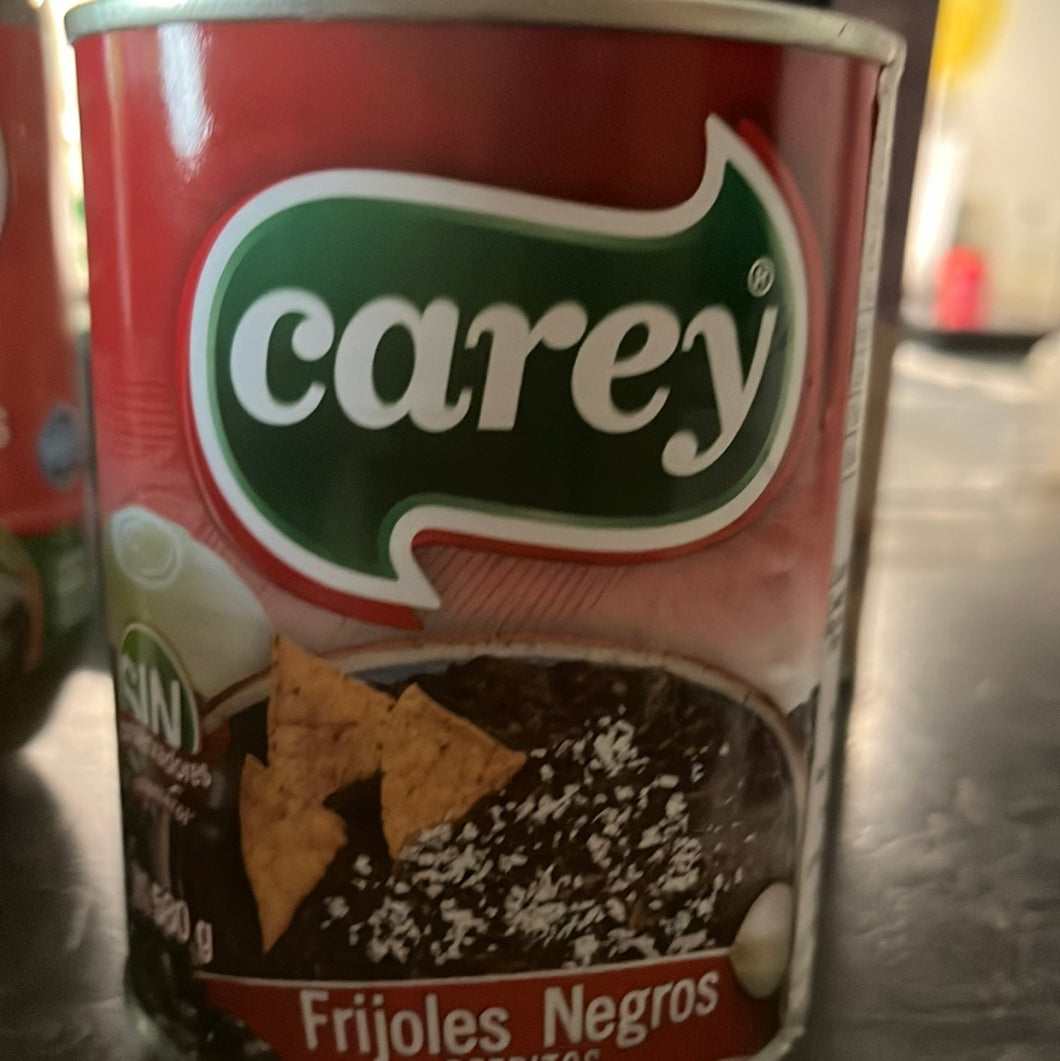 Frijoles negros refritos  carey
