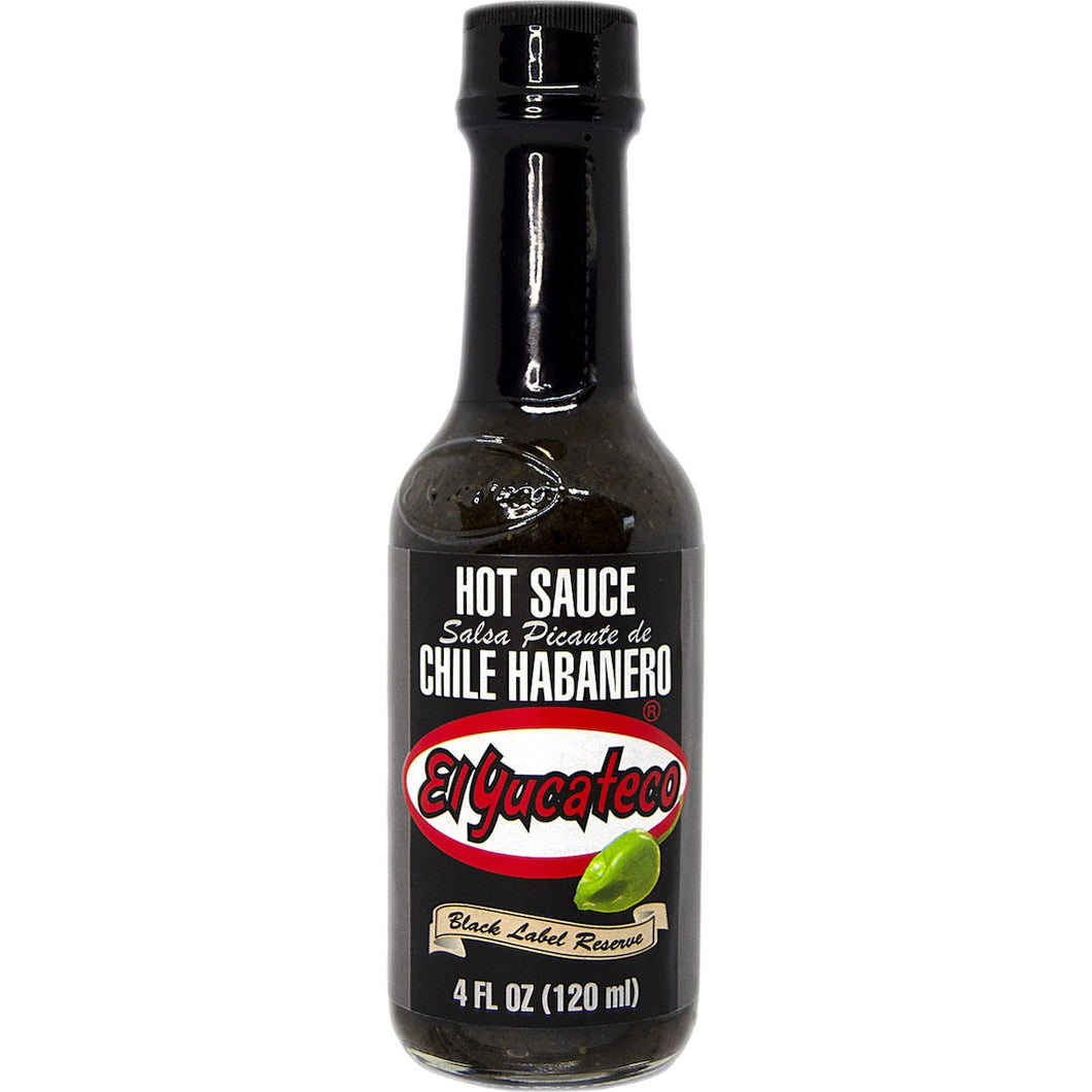 Salsa Picante de Chile Habanero Etiqueta Negra, El Yucateco, Frasco de 120ml / Habanero Sauce El Yucateco 120ml