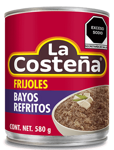 Frijoles Bayos Refritos, La Costeña, Lata de 580g / Bohnen Bayos Refritos, La Costeña, 580g