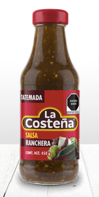 Salsa Ranchera Tatemada, La Costeña, Botella de 250g / Ranchera Sauce, La Costeña, 250g
