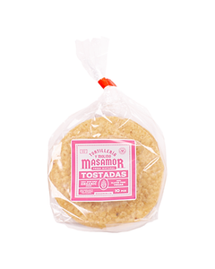 Tostadas de Maíz Amarillo, MasAmor, Paquete con 10pzas