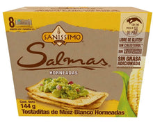 Load image into Gallery viewer, Salmas. Tostadas de maiz blanco, paquete individual 18 g. Weiss Mais-Toastiest 18g
