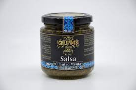 Salsa de Cilantro y Menta, Chilipines, Frasco de 200g